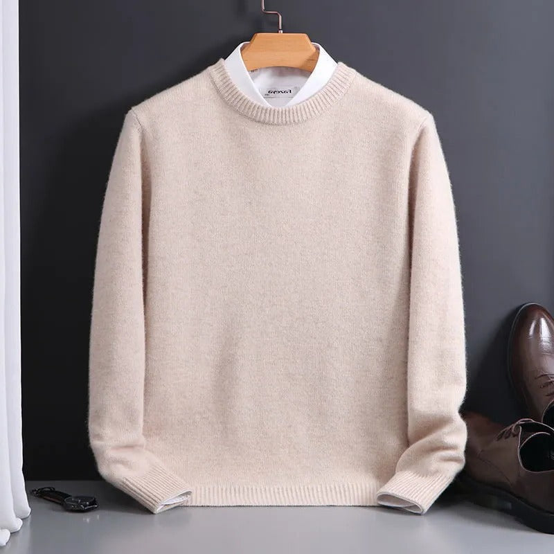 Luxurious Warm Men's Cashmere Crew Sweater