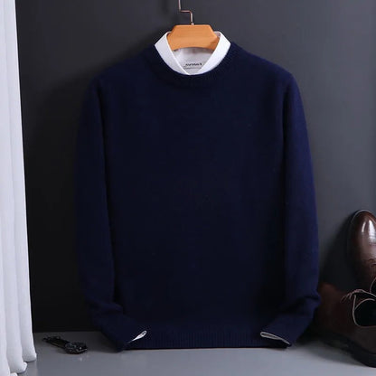 Luxurious Warm Men's Cashmere Crew Sweater