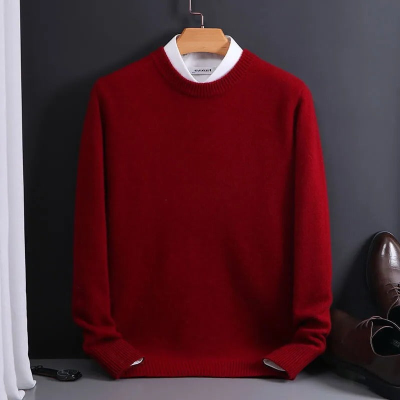Luxurious Warm Men's Cashmere Crew Sweater