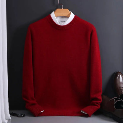 Luxurious Warm Men's Cashmere Crew Sweater