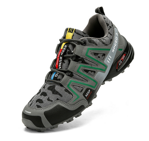 Tough Waterproof Hiking Boots Blue Green