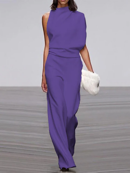 Women's Sleeveless Wide Leg Jumpsuit