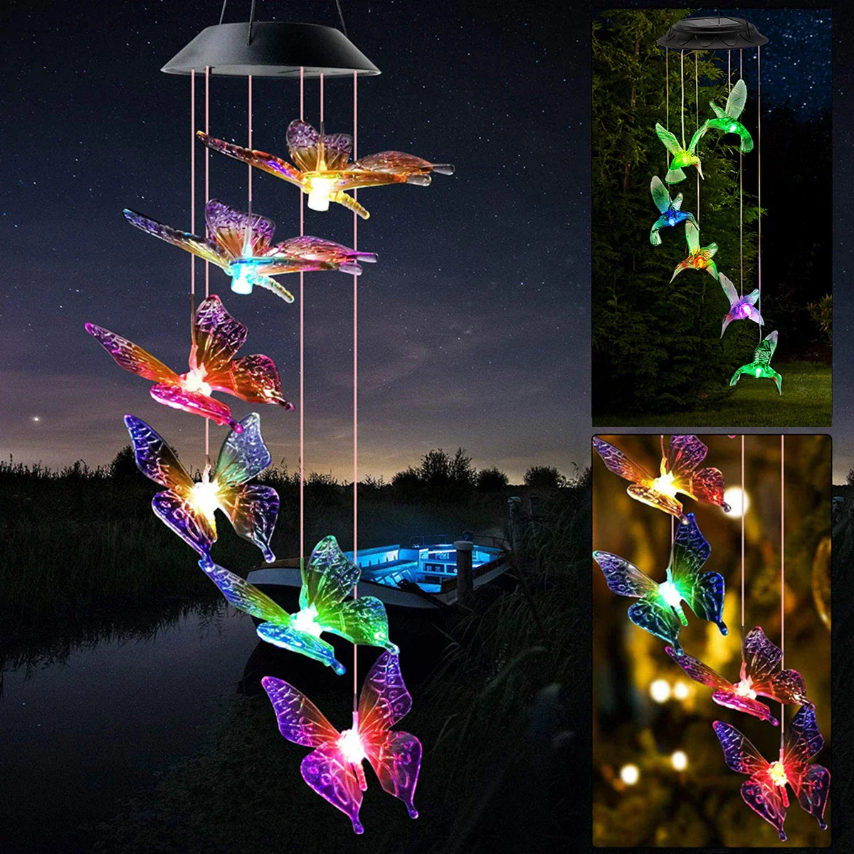 Outdoor Solar Powered Bird Lights - Luxicro