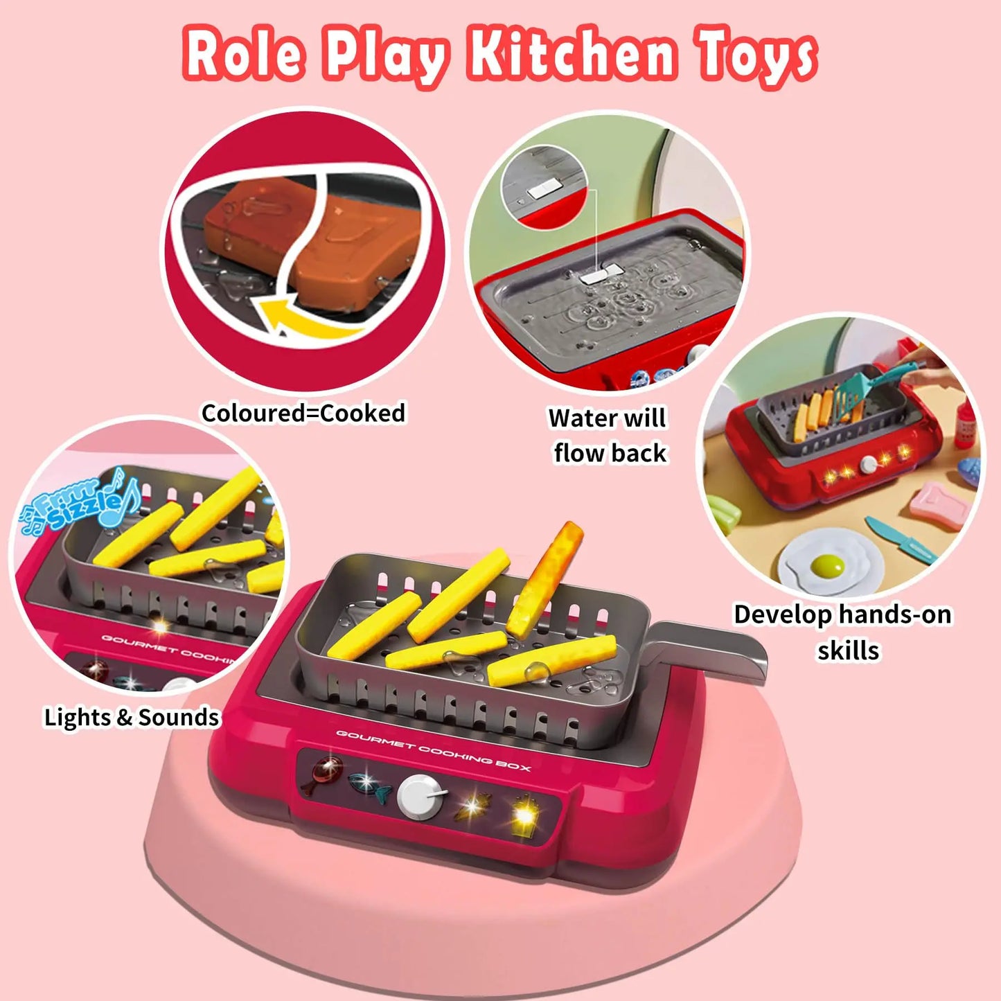 Delicious Fun Kids Play Kitchen Set