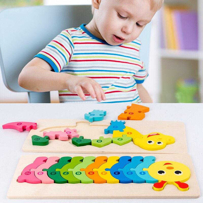 Colorful Wood Learning Puzzle Toy
