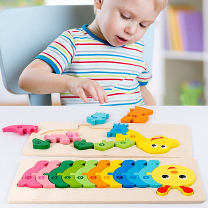Colorful Wood Learning Puzzle Toy