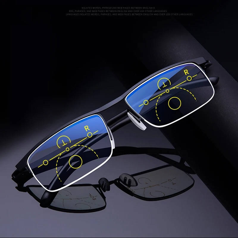 Advanced Prescription Reading Glasses - Multifocal Distance Lenses - Luxicro