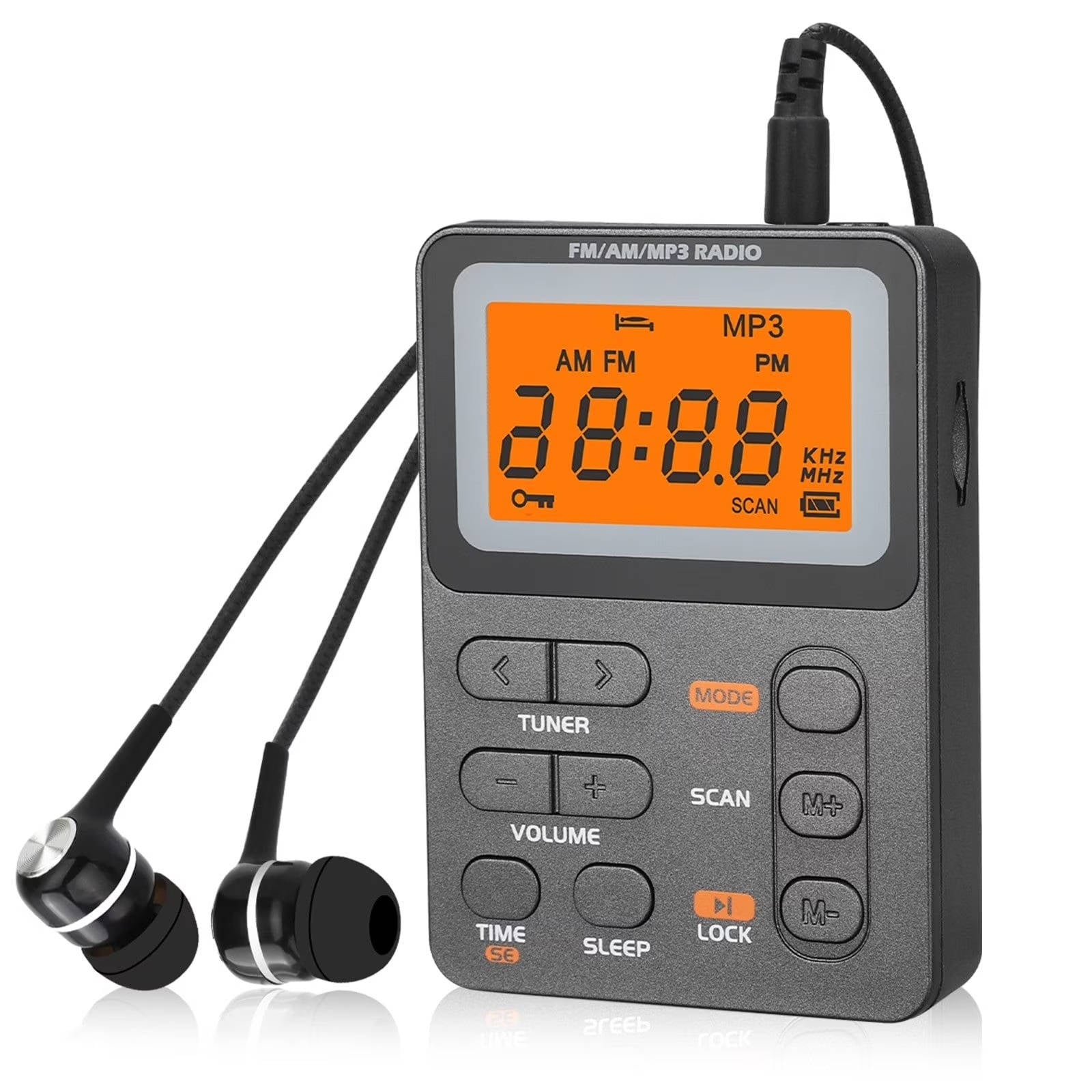 Compact Portable AM FM Radio with Clear Sound - Luxicro