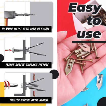 Easy Install Drywall Anchors No Drill Required