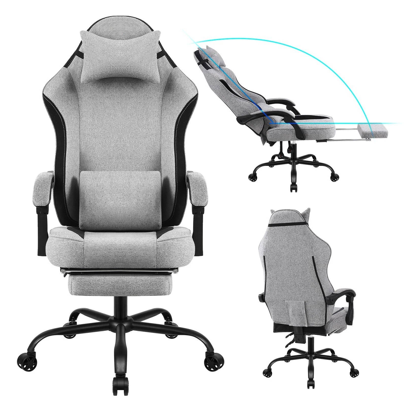 Comfortable Gaming Recliner With Footrest - Luxicro
