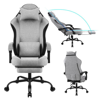 Comfortable Gaming Recliner With Footrest - Luxicro