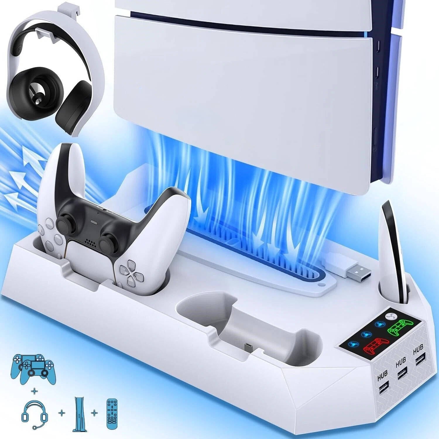 Slim PS5 Cooler Holder - Luxicro