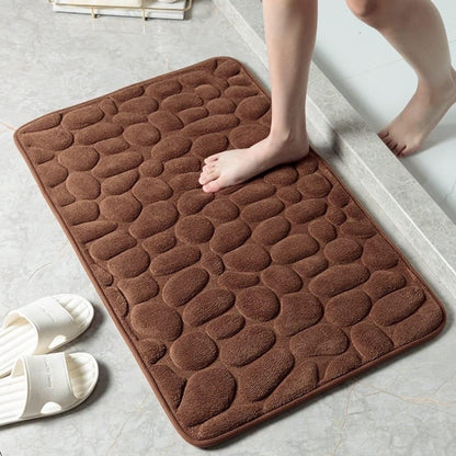 Textured Stone Pattern Welcome Mat