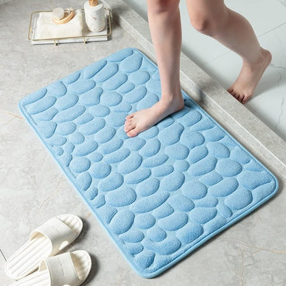 Textured Stone Pattern Welcome Mat