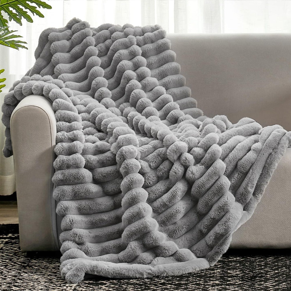 Cozy Plush Throw Blanket – Soft Warm Blanket for Home - Luxicro