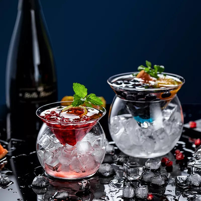 Elegant Clear Martini Cocktail Glass