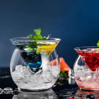 Elegant Clear Martini Cocktail Glass