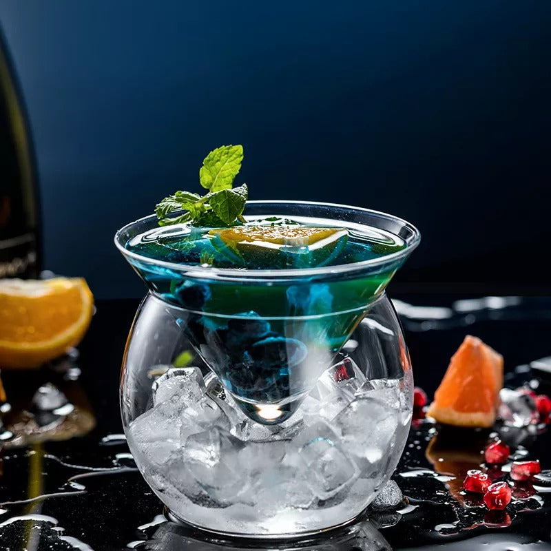 Elegant Clear Martini Cocktail Glass