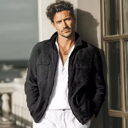 Rugged Textured Men's Jacket