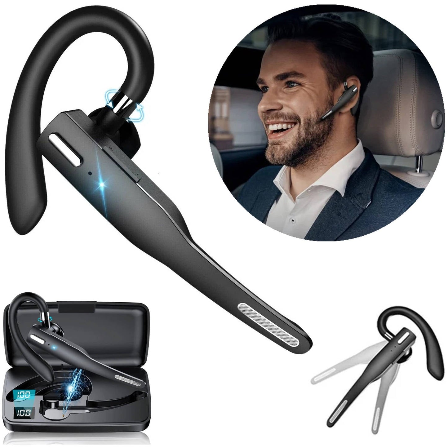 Trucker Bluetooth Headset with Mic - Luxicro