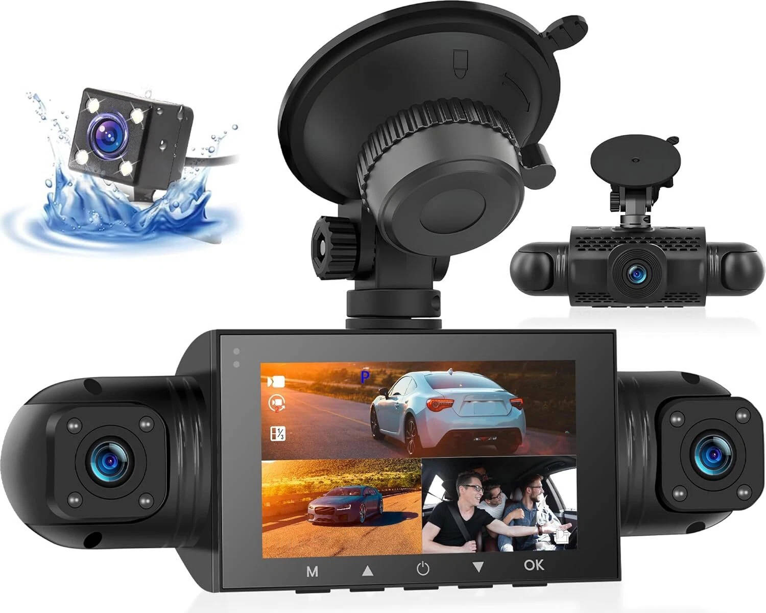 Dual Lens Car Dash Cam 1080P HD Video Recorder - Luxicro