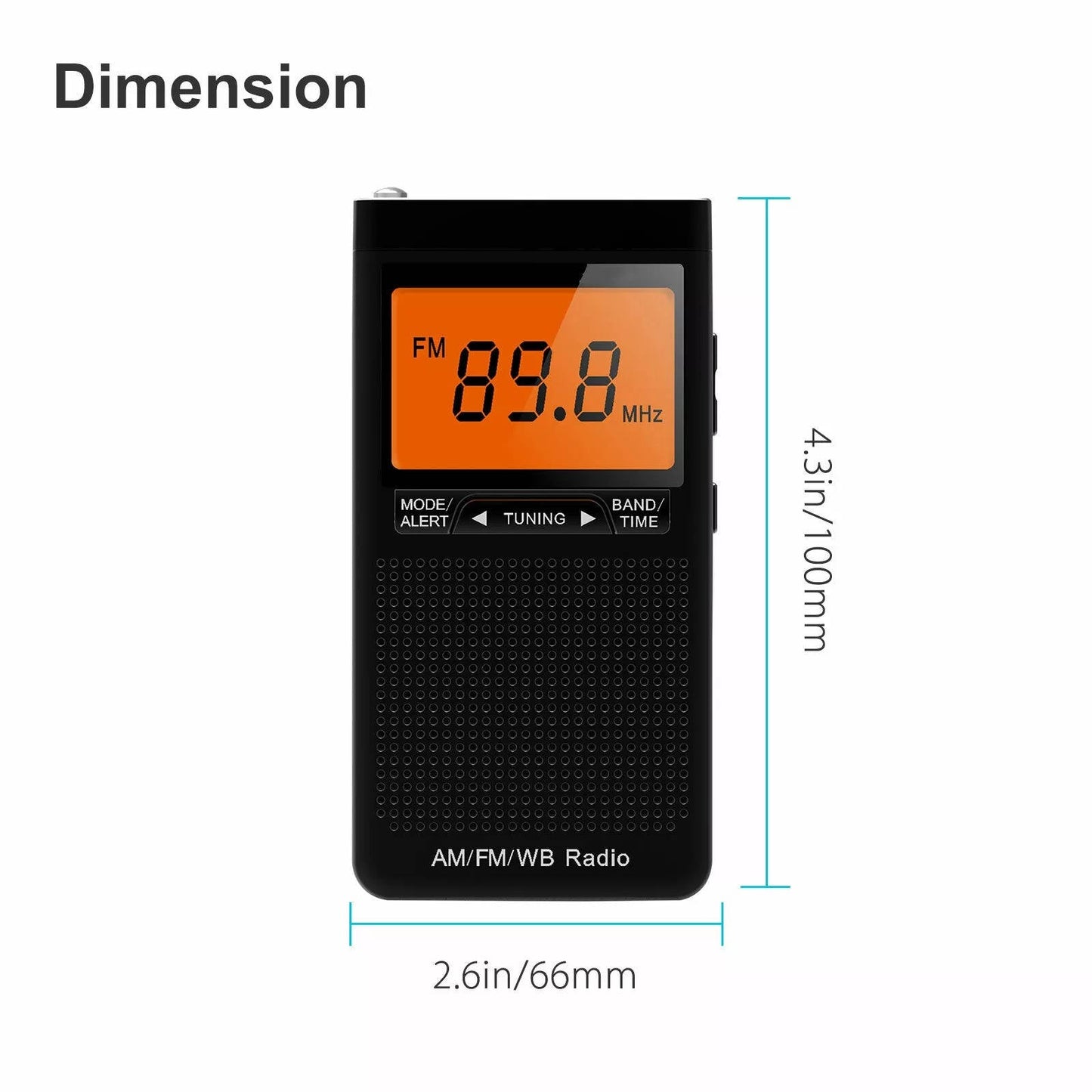 Compact Emergency AM FM Hand Radio
