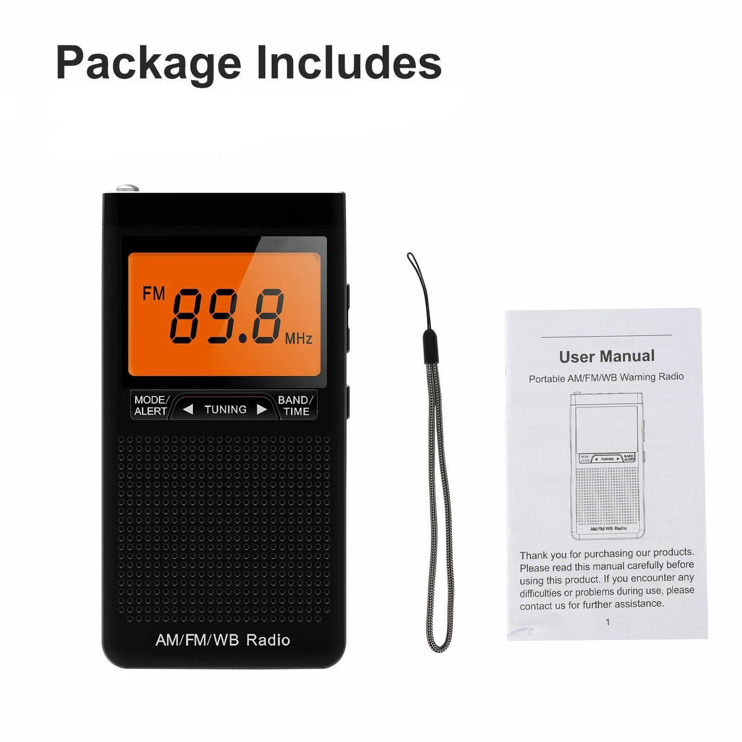 Compact Emergency AM FM Hand Radio