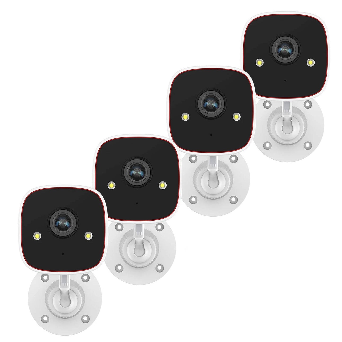 4 Pack Outdoor Wifi Security Cameras 3MP Night Vision System - Luxicro