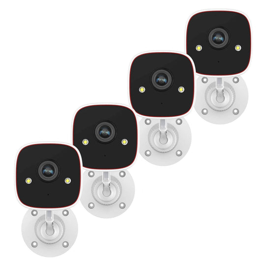 4 Pack Outdoor Wifi Security Cameras 3MP Night Vision System - Luxicro