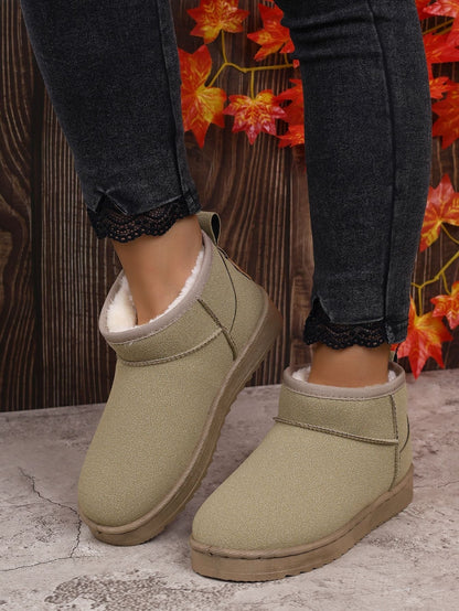 Warm Faux Fur Lined Ankle Boots for Women
