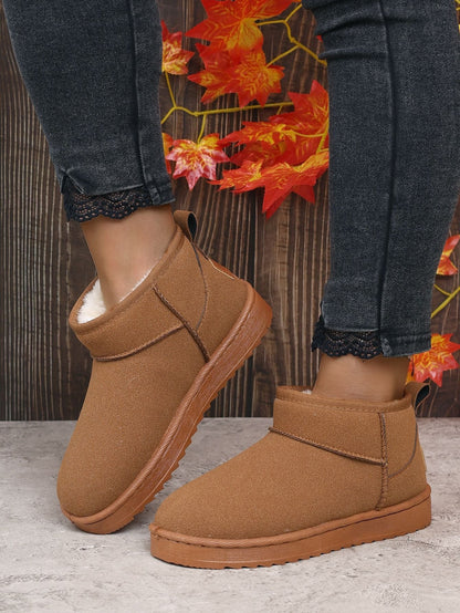 Warm Faux Fur Lined Ankle Boots for Women - Luxicro