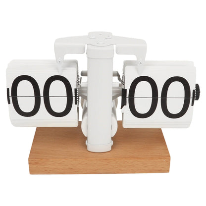 Classic Flip Clock with Wood Base