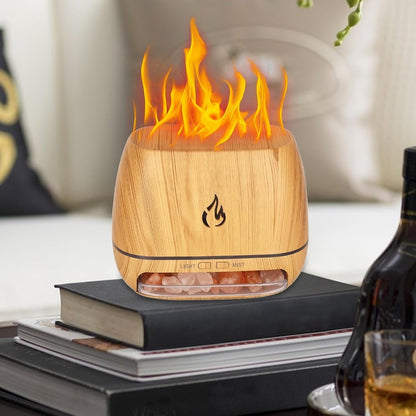 Cozy LED Fire Effect Essential Oil Diffuser