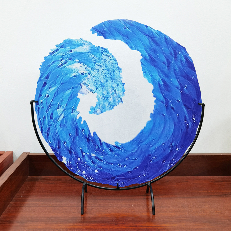 Beautiful Ocean Wave Glass Art Sculpture