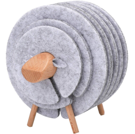 Warm Fuzzy Grip Coaster Set