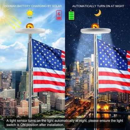 Bright Solar Flagpole LED Lights