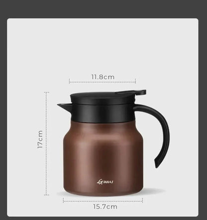 Big Insulated Stainless Steel Teapot with Infuser - 800ml