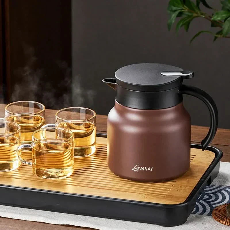 Big Insulated Stainless Steel Teapot with Infuser - 800ml