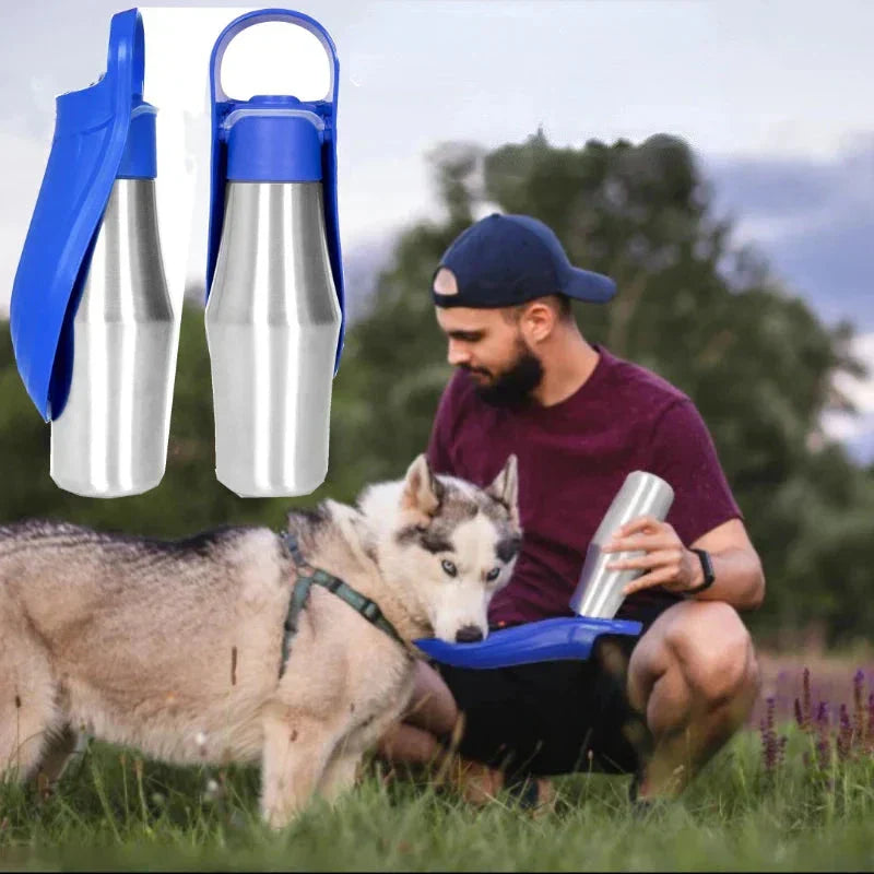Portable Dog Water Bottle | Durable Stainless Steel