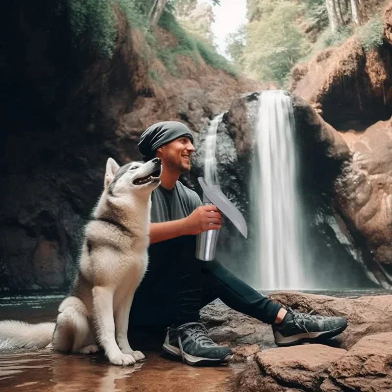Portable Dog Water Bottle | Durable Stainless Steel