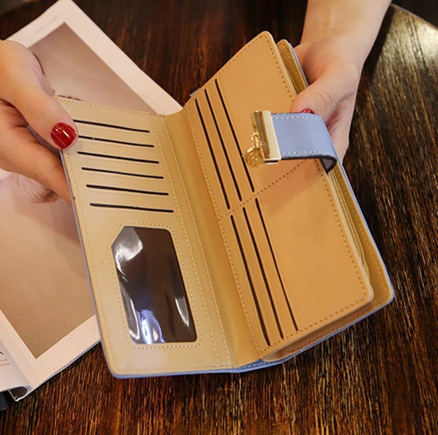 Premium Leather Wallet with Leaf Accent