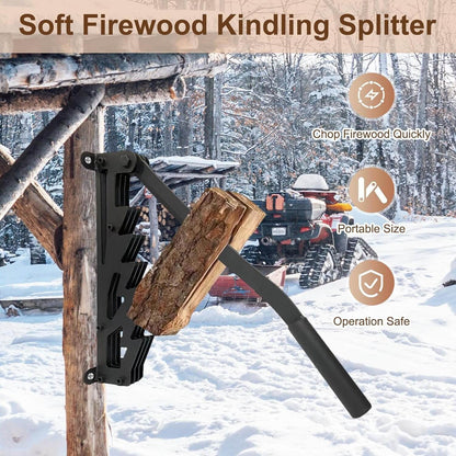 Easy Log Splitter - Compact Wall Mount Firewood Tool