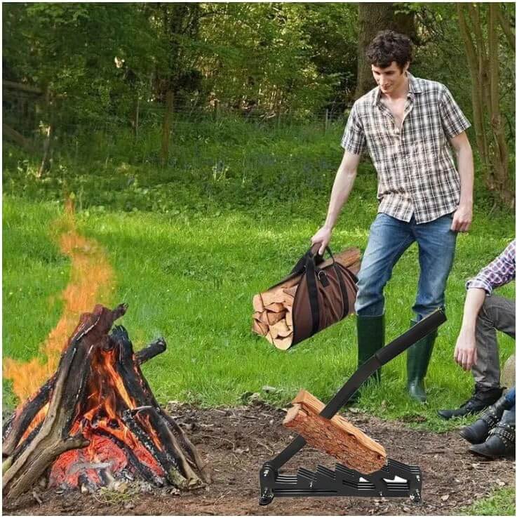Easy Log Splitter - Compact Wall Mount Firewood Tool