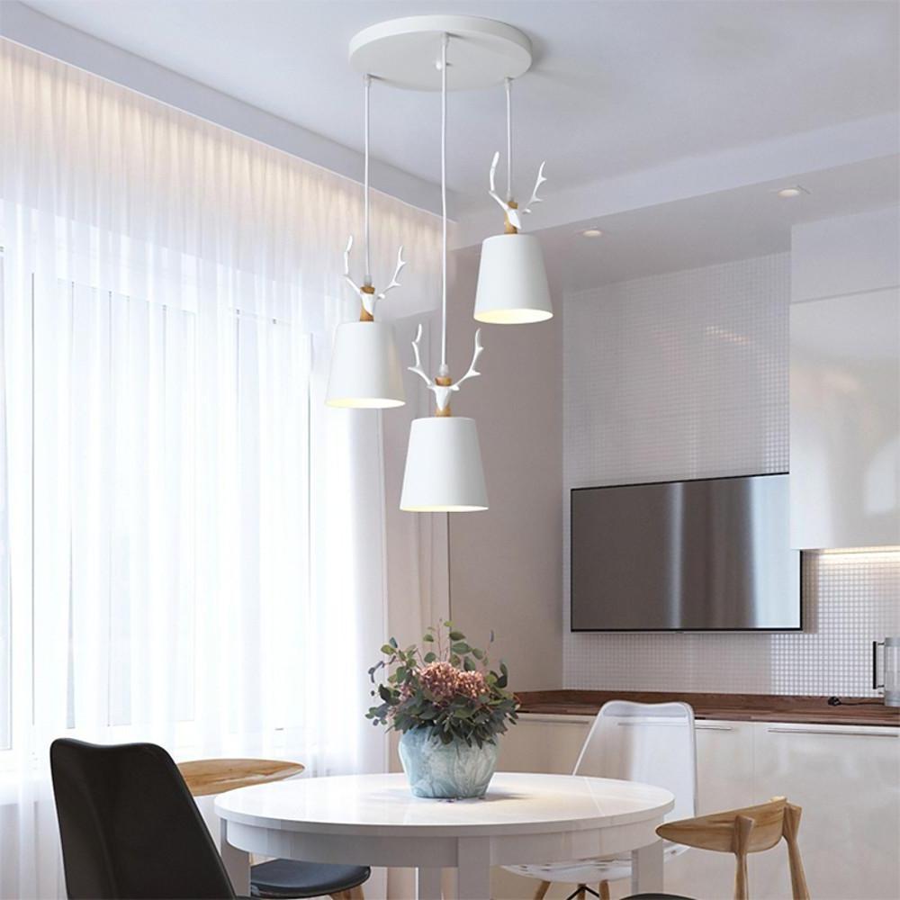 Natural Wood Deer LED Hanging Light - Luxicro