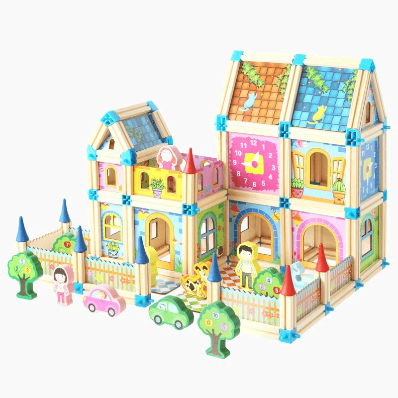 Classic Wooden Building Block Set