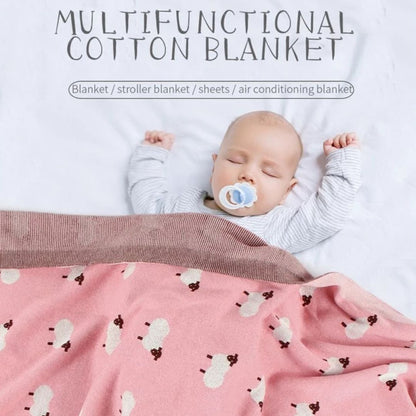 Cozy Baby Blanket with Sheep Design