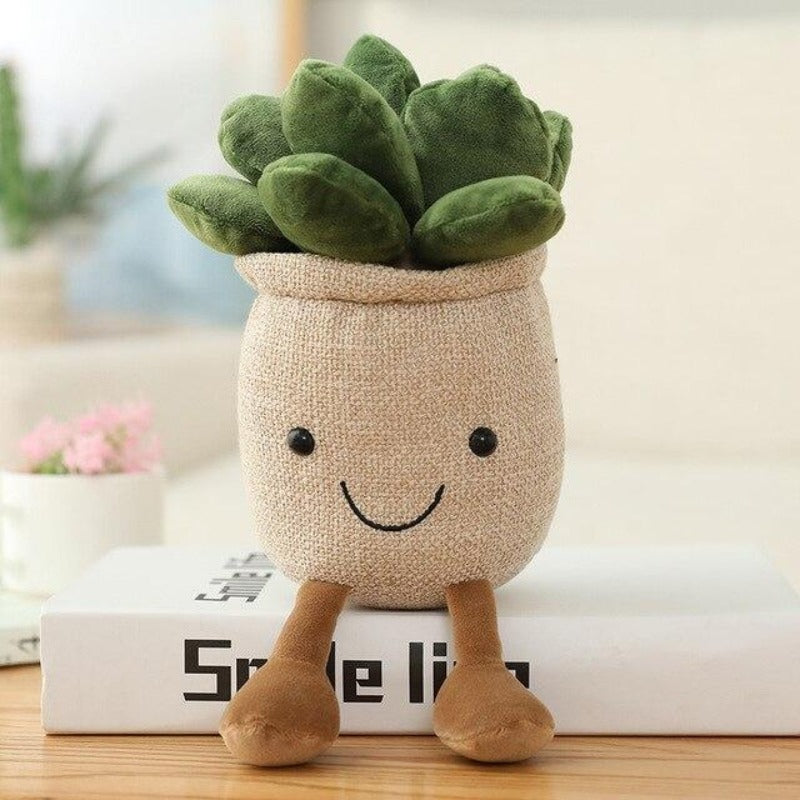 Cute Friendly Flower Pot Figurine Decoration - Luxicro
