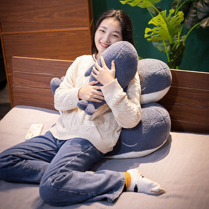 Adorable Plush Navy Whale Toy
