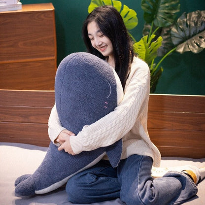 Adorable Plush Navy Whale Toy