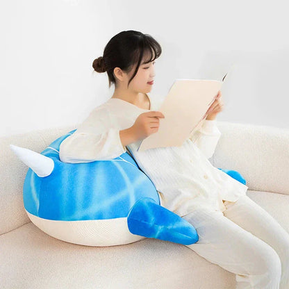 Adorable Navy Blue Plush Whale Toy
